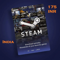 175 INR STEAM WALLET GIFT CARD INDIA