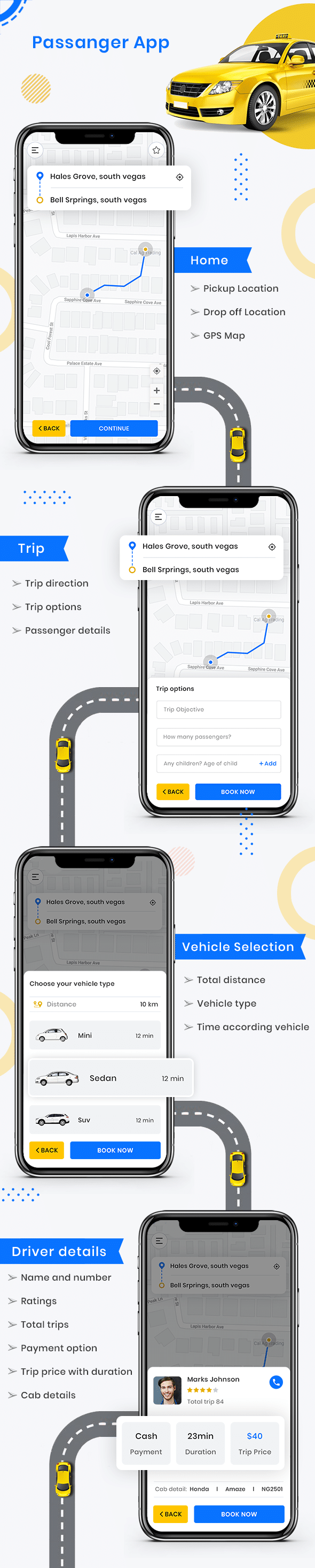 CabME - Flutter Complete Taxi app | Taxi Booking Solution - 6